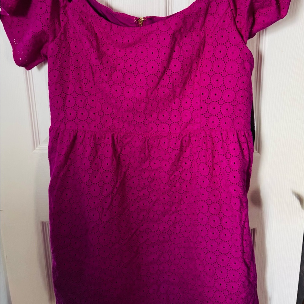 Vibrant Kensie Pink Eyelet Dress